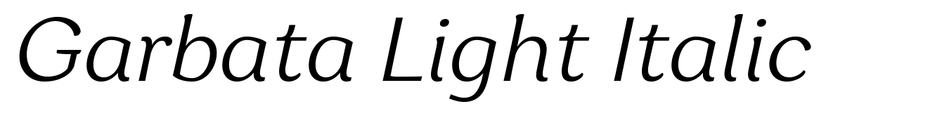Garbata Light Italic